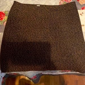 Skirt, multi colored: yellow, blue, red, and burgundy stitching, from Loft